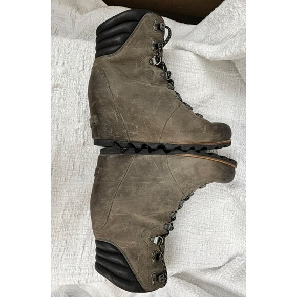 Sorel Women's Brown Leather Booties Size 8 #100884 - Picture 4 of 7